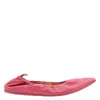 Gianvito Rossi Ladies Hibiscus Alina Ballerina Nappa Flats In Pink