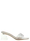 Gianvito Rossi Crystal-embellished Transparent Heels In Silver Leather In Silver