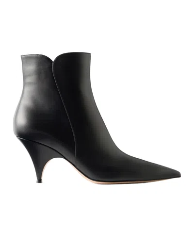 Gianvito Rossi Leather 70 Ankle Boots In Black
