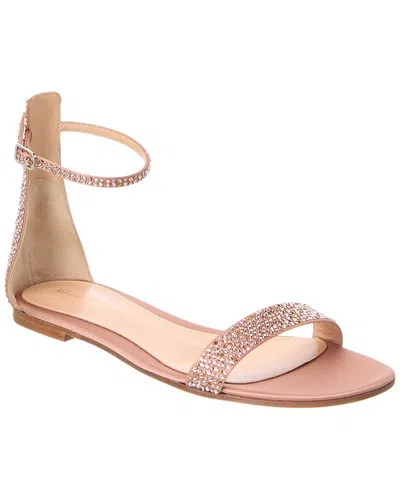 Gianvito Rossi Leather & Satin Sandal In Pink