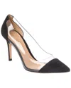 Gianvito Rossi Plexi Pump Patent Leather Transparent Panels In Black