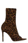 Gianvito Rossi Ankle Boots With Leopard Print And Pvc Panel In Animal Print
