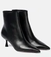 Gianvito Rossi Leather Ankle Boots In Black