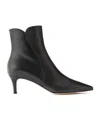 Gianvito Rossi Black Solid Pointed Toe Boots In Black