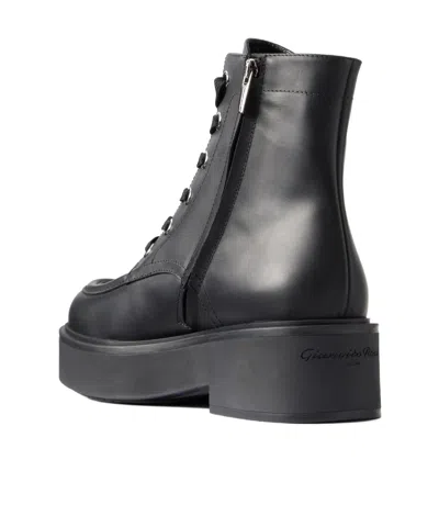 Gianvito Rossi Leather Ankle Boots In Black