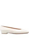 Gianvito Rossi Leather Ballerina Shoes In White