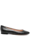 Gianvito Rossi Leather Ballerina Shoes In Black