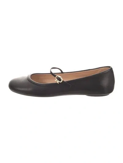 Pre-owned Gianvito Rossi Leather Ballet Flats In Black