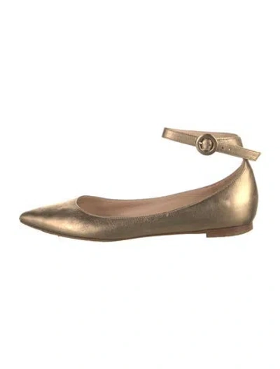 Pre-owned Gianvito Rossi Leather Ballet Flats In Neutral