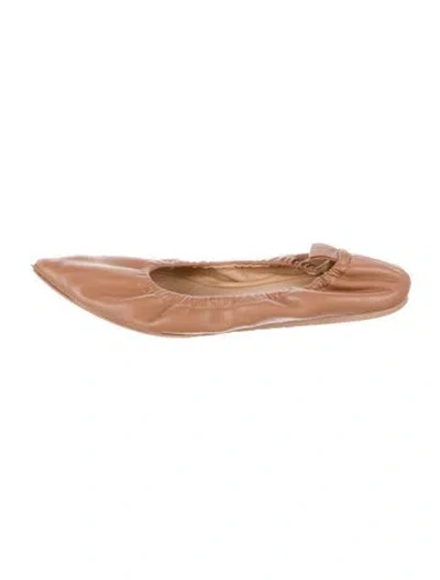 Pre-owned Gianvito Rossi Leather Ballet Flats In Pink