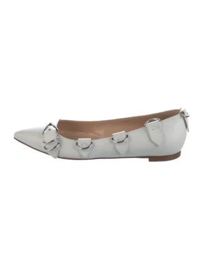 Pre-owned Gianvito Rossi Leather Ballet Flats In White