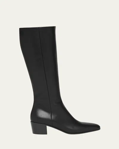 Gianvito Rossi Leather Block-heel Knee Boots