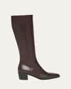 Gianvito Rossi Leather Block-heel Knee Boots