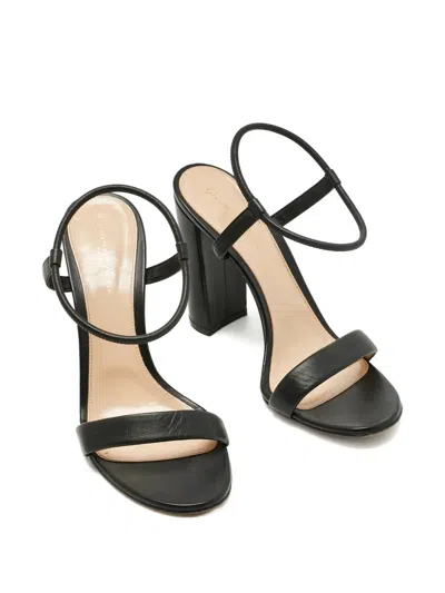Pre-owned Gianvito Rossi Leather Block-heel Sandals In Black