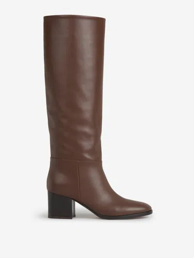 Gianvito Rossi Leather Boots In Brown