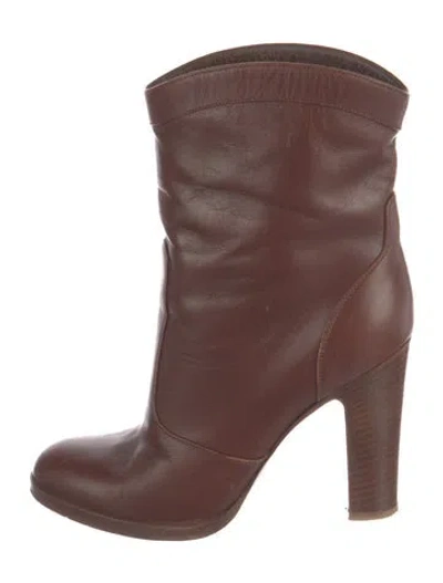 Pre-owned Gianvito Rossi Leather Boots In Brown