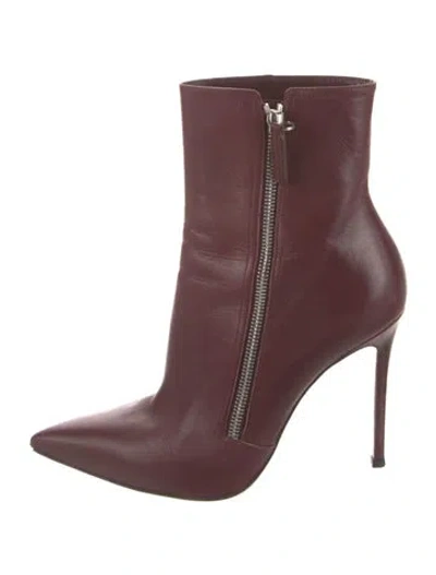Pre-owned Gianvito Rossi Leather Boots In Burgundy