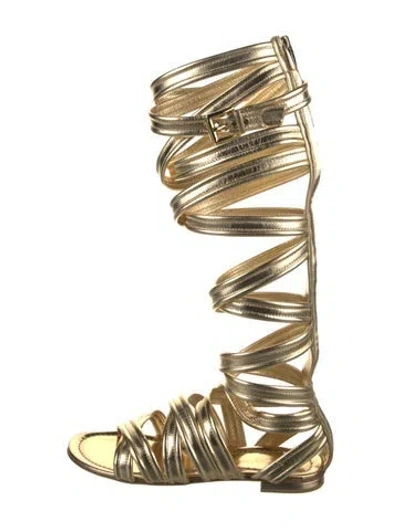 Pre-owned Gianvito Rossi Leather Boots In Gold