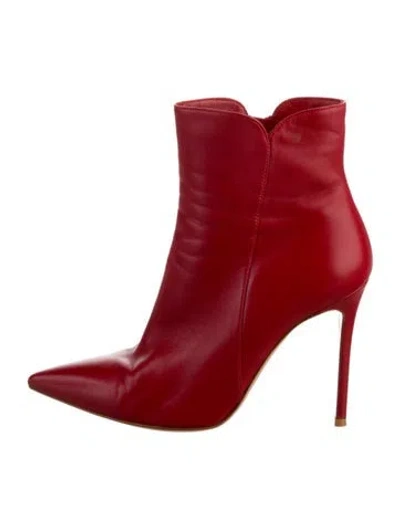 Pre-owned Gianvito Rossi Leather Boots In Red