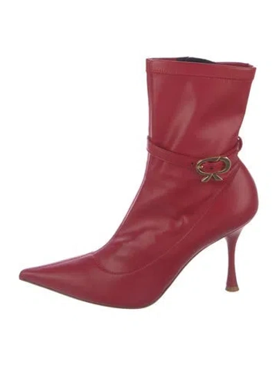 Pre-owned Gianvito Rossi Leather Boots In Red