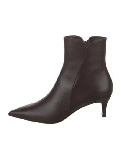 Pre-owned Gianvito Rossi Leather Boots W/ Tags In Brown