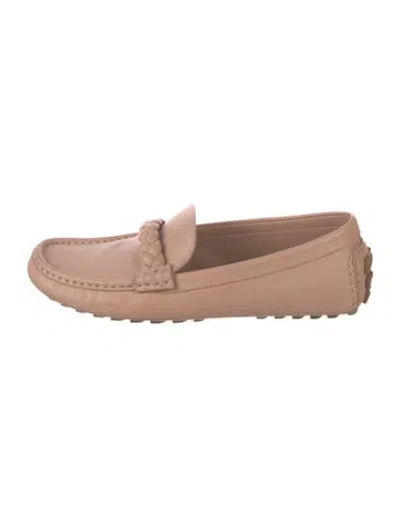 Pre-owned Gianvito Rossi Leather Braided Accents Loafers In Neutral