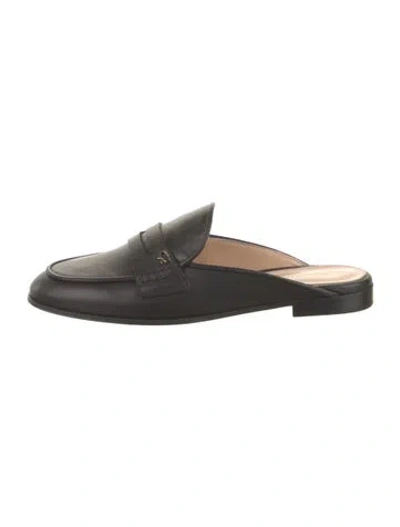 Pre-owned Gianvito Rossi Leather Braided Accents Mules W/ Tags In Black