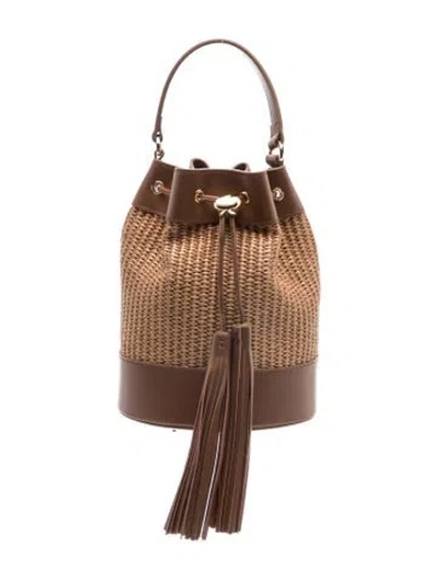 Pre-owned Gianvito Rossi Leather Bucket Bag W/ Tags In Brown
