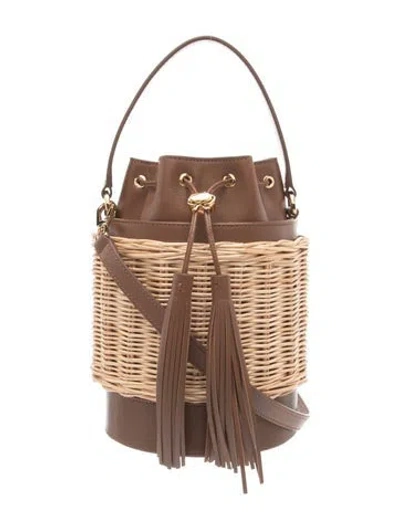 Pre-owned Gianvito Rossi Leather Bucket Bag W/ Tags In Brown