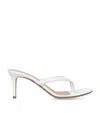 Gianvito Rossi Calypso 70 Leather Thong Sandals In White