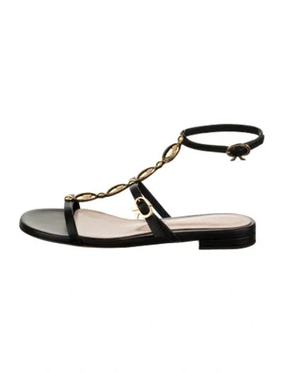 Pre-owned Gianvito Rossi Leather Chain-link Accents Gladiator Sandals In Multi