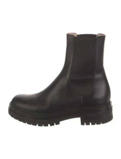 Pre-owned Gianvito Rossi Leather Chelsea Boots In Black