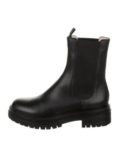 Pre-owned Gianvito Rossi Leather Chelsea Boots In Black