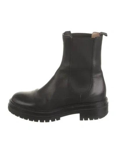 Pre-owned Gianvito Rossi Leather Chelsea Boots In Black