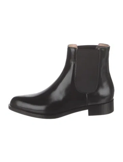 Pre-owned Gianvito Rossi Leather Chelsea Boots In Black