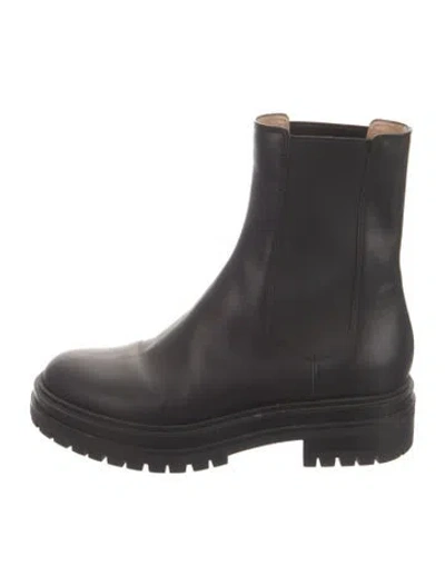 Pre-owned Gianvito Rossi Leather Chelsea Boots In Black
