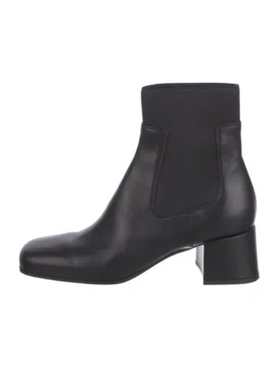 Pre-owned Gianvito Rossi Leather Chelsea Boots In Black