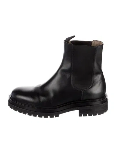 Pre-owned Gianvito Rossi Leather Chelsea Boots In Black