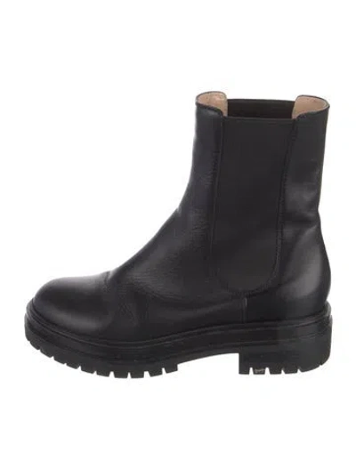 Pre-owned Gianvito Rossi Leather Chelsea Boots In Black