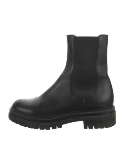 Pre-owned Gianvito Rossi Leather Chelsea Boots In Black