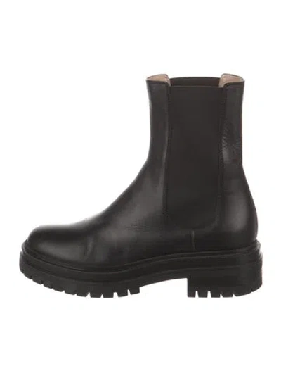Pre-owned Gianvito Rossi Leather Chelsea Boots In Black