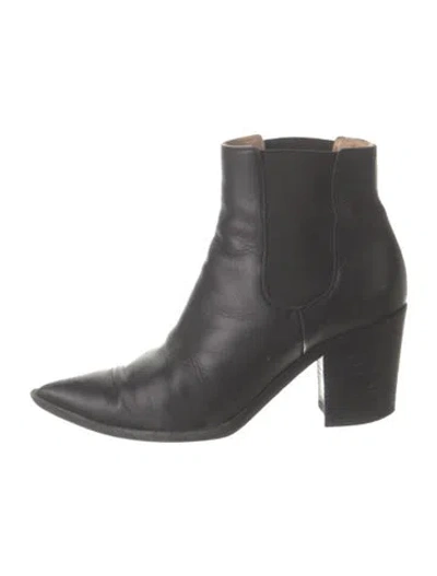 Pre-owned Gianvito Rossi Leather Chelsea Boots In Black