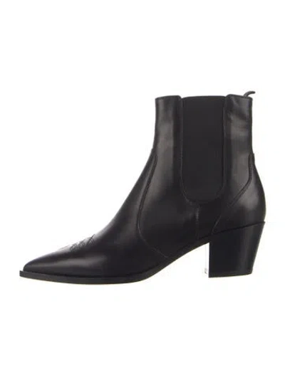 Pre-owned Gianvito Rossi Leather Chelsea Boots In Black