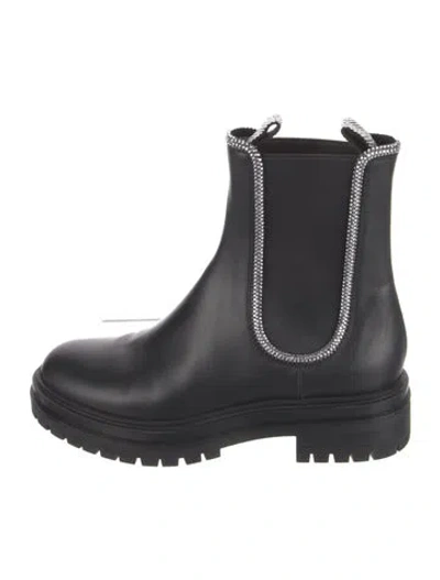 Pre-owned Gianvito Rossi Leather Chelsea Boots In Black