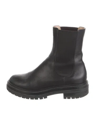 Pre-owned Gianvito Rossi Leather Chelsea Boots In Black