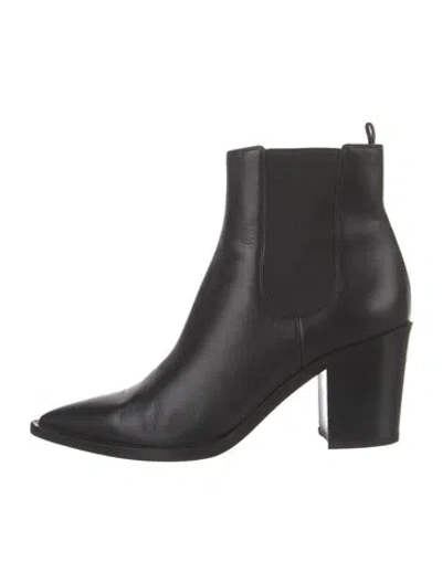 Pre-owned Gianvito Rossi Leather Chelsea Boots In Black