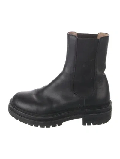 Pre-owned Gianvito Rossi Leather Chelsea Boots In Black