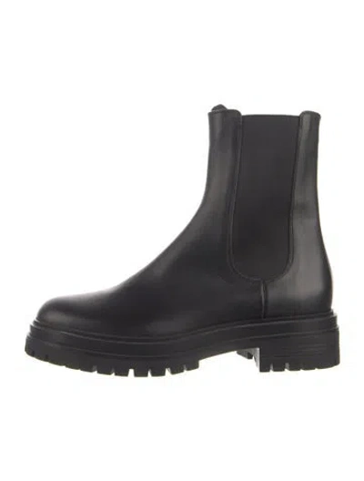 Pre-owned Gianvito Rossi Leather Chelsea Boots In Blue