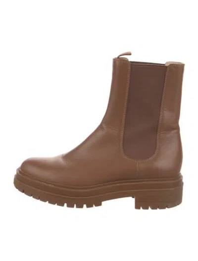 Pre-owned Gianvito Rossi Leather Chelsea Boots In Brown