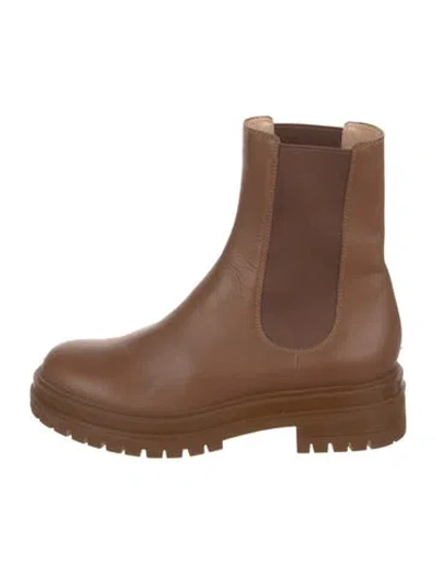 Pre-owned Gianvito Rossi Leather Chelsea Boots In Brown